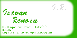 istvan renoiu business card